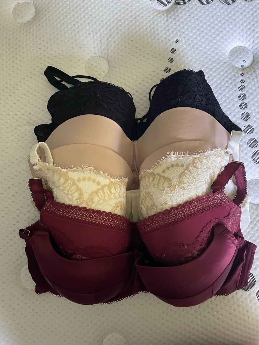 Women's Lace & T-Shirt Bra Bundle - Black, Nude, Ivory, Burgundy